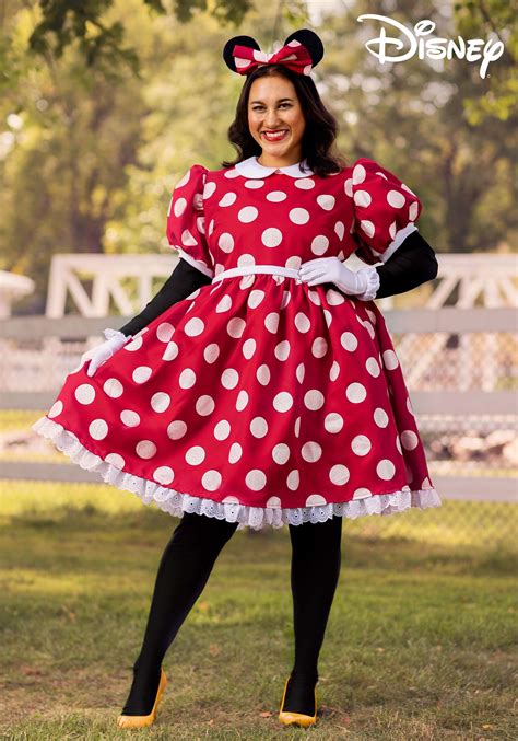 Disney Women's Plus Size Deluxe Minnie Mouse Costume