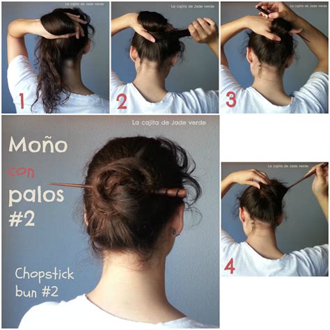 moño fácil y rápido con palos. 4 easy chopstick bun | Chopstick hair, Hair styles, Hair tutorial