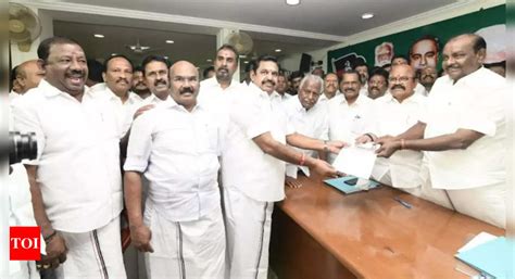 Edappadi K Palaniswami files nomination for AIADMK general secretary ...