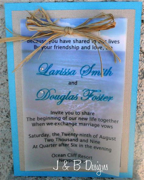 Beach Wedding Invitation Wording