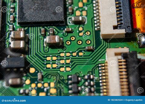 Microelectronics, Integrated Circuits. Microchips, Radio Components Stock Photo - Image of ...