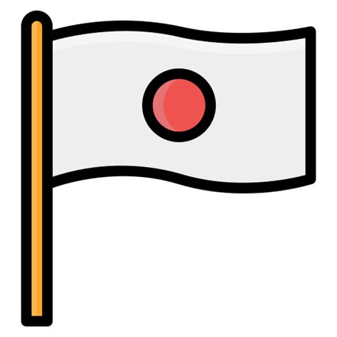 Japan flag Generic Outline Color icon