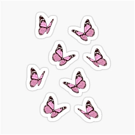 Pink butterfly aesthetic stickers for sale – Artofit