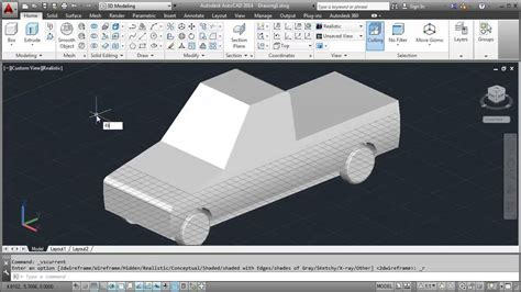 AutoCAD 3D Car Toy Tutorial (Freestyle) - YouTube