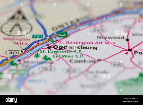 Ogdensburg New York USA Shown on a Geography map or road map Stock ...