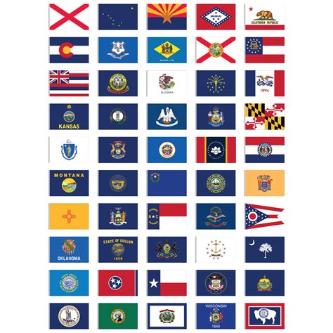 CSS-105P Complete Set of 50 Outdoor State Flags 3′ x 5′ 2-ply Polyester ...