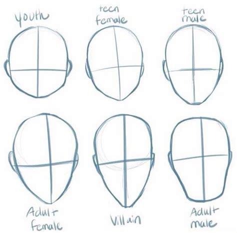 Facial shapes reference