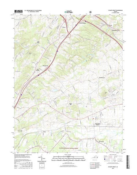 MyTopo Stuarts Draft, Virginia USGS Quad Topo Map