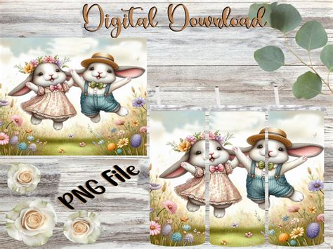 Bunnies Playing Graphic by Amazing Grace Media · Creative Fabrica