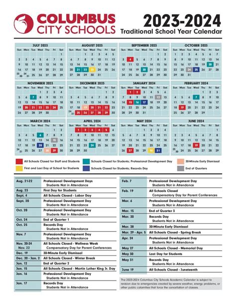 Columbus City Schools Calendar Holidays 2024