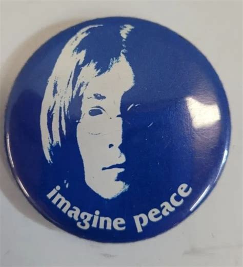 RARE JOHN LENNON Imagine Peace Pin Button Beatles 1.75” $9.99 - PicClick
