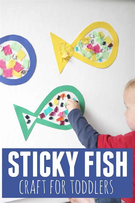 Sticky Fish Craft for Toddlers - Toddler Approved