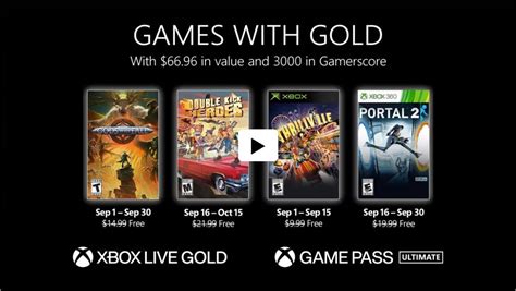 Xbox Live Gold September 2022 Free Games Revealed