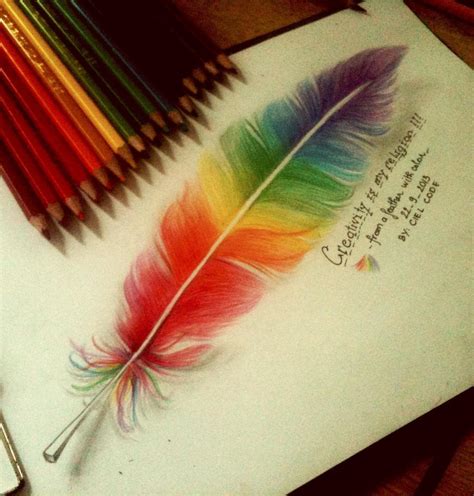 Colorful Feather by CielCode on DeviantArt