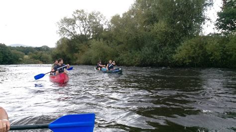 Team Away Day on the Wye Valley River canoeing