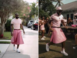 Pictures of LeBron James' pink skirt - REAL or FAKE? - DNB Stories Africa