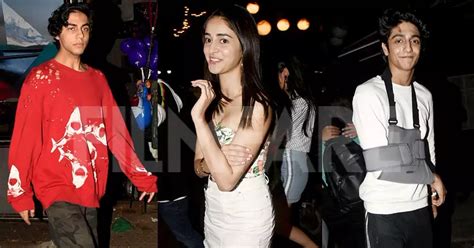 Ananya Panday, Aryan Khan, Ahaan Panday clicked partying together | Filmfare.com