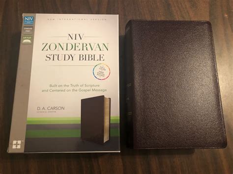 Engraved Study Bible, NIV Zondervan Study Bible - Burgundy Bonded ...