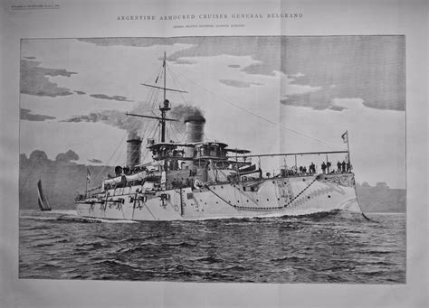 Argentine Armoured Cruiser General Belgrano. 1899.