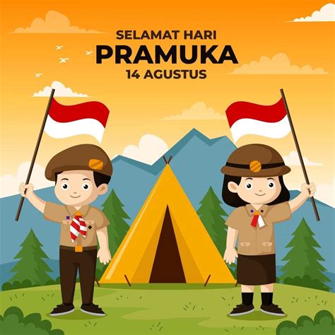 Selamat Hari Pramuka 3023598 Vector Art at Vecteezy