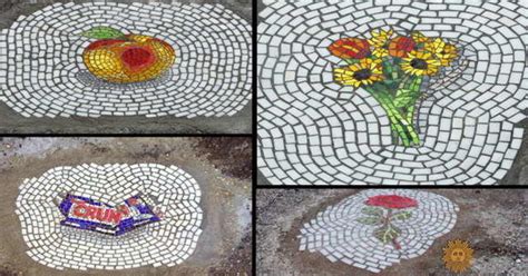 Pothole art - CBS News