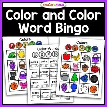 Color Bingo Game | Color Recognition and Reading Color Words by ChalkDots