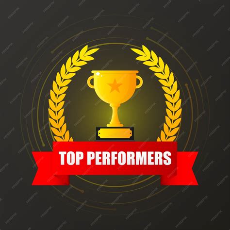 Premium Vector | Top performance trophy in flat style flat vector ...