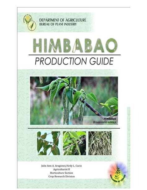 Himbabao Production Guide https://www.facebook.com/MyriadFarms1 | Plants, Agriculturist ...