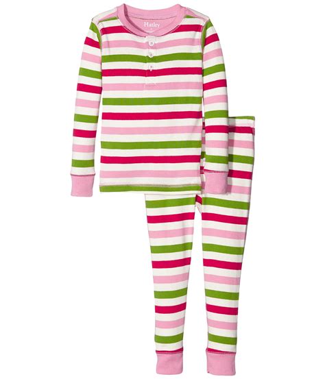 Hatley Kids Holiday Stripe Henley Pajamas (Toddler/Little Kids/Big Kids ...