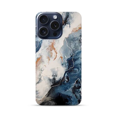 Blue Abstract Fluid Art iPhone 15 Pro Case | Case-Custom