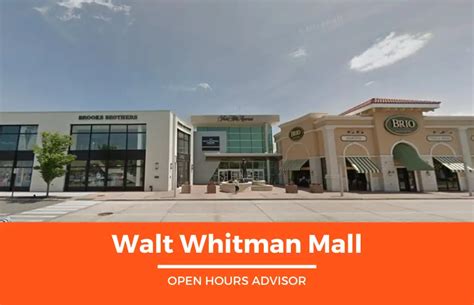 Walt Whitman Mall Hours: Opening, Closing | March 2024