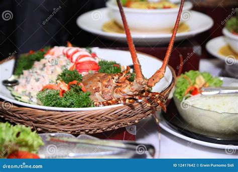 Lobster at buffet stock photo. Image of dinner, cooked - 12417642