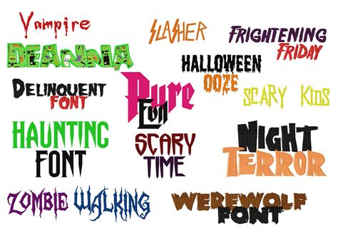 Halloween Embroidery Font Deal – Embroidery Super Deal