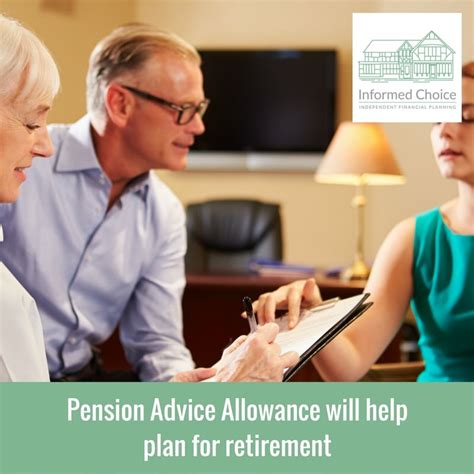 Pension Advice Allowance will help plan for retirement