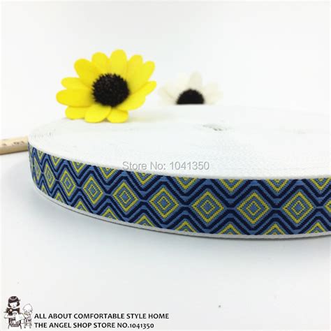 NEW-wholesale-3-4-20mm-Wide-Colorful-Geometric-Woven-Jacquard-Ribbon-Dog-Collar-Ruban ...