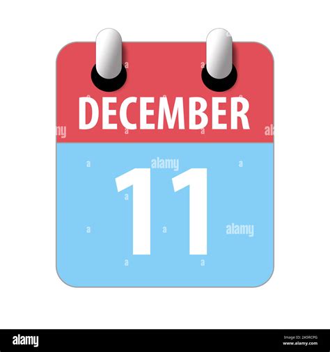 december 11th. Day 11 of month, Simple calendar icon on white ...