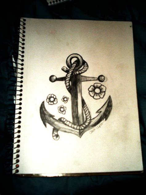 Drawing of an anchor | Drawings, Artsy, Art