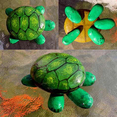 Painted stone turtle by Angi-Shy on DeviantArt