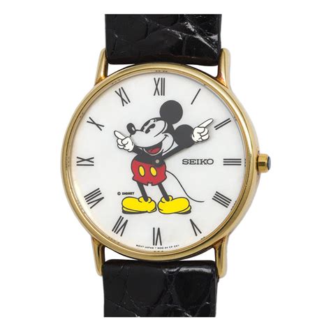 Seiko Yellow Gold Limited Edition Mickey Mouse Wristwatch circa 1980s ...