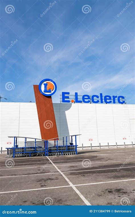 E.Leclerc Supermarket Location Sign Logo On Flag For Van Rental Trucks ...