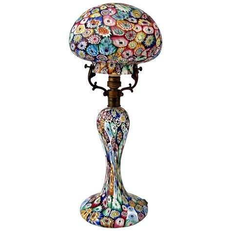 Murano Vintage Glass Lamp Millefiori Fratelli Toso, circa 1920-1925 ...