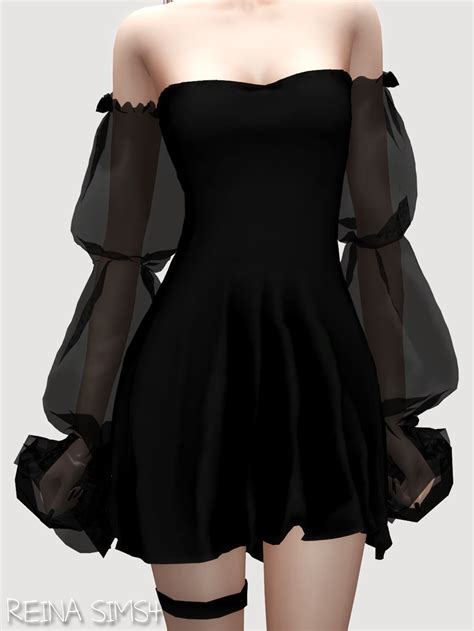 May Gothic Dress | Reina Sims4 on Patreon | Sims 4 dresses, Sims 4 ...