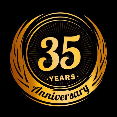 35 Year Anniversary. Elegant Anniversary Design. 35th Logo. Stock ...