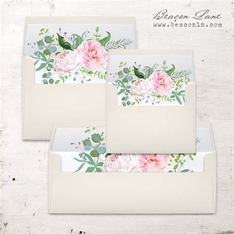 Dusty Blue Floral Envelope Liner | Beacon Lane