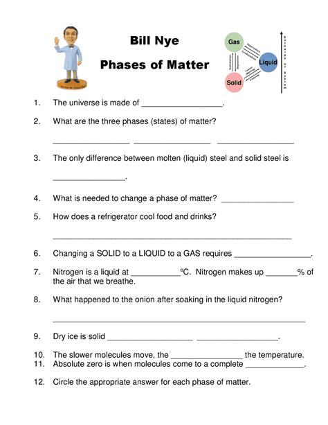 Bill Nye Phases of Matter | Slides Chemistry | Docsity