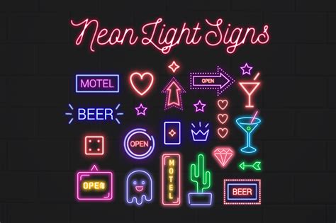 Neon Signs Collection ~ Web Elements ~ Creative Market