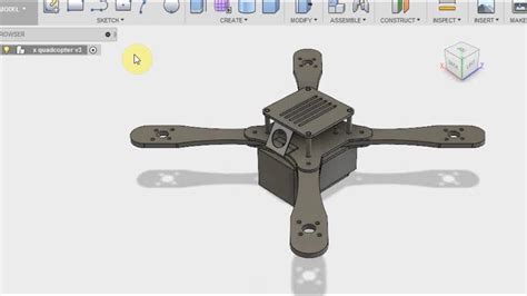 3D Racing Drone Frame Design in Autodesk Fusion 360 - YouTube