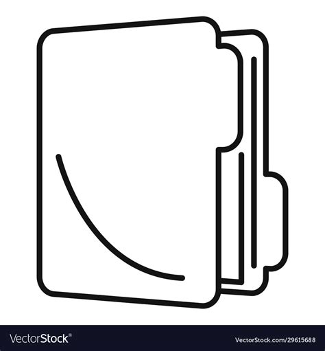 Inventory folder icon outline style Royalty Free Vector