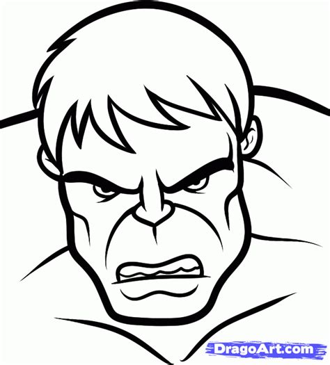 Incredible Hulk Face Drawing at GetDrawings | Free download