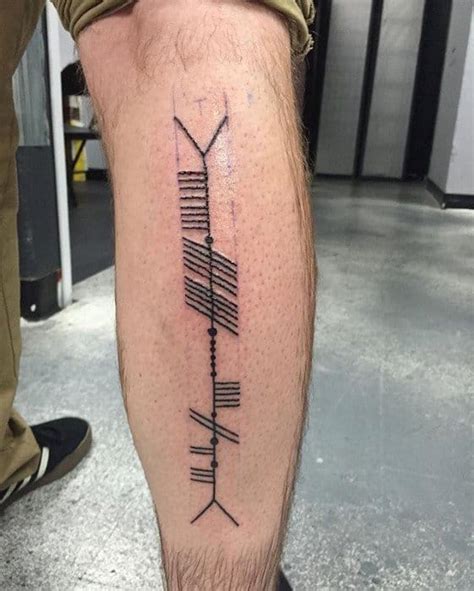 50 Ogham Tattoo Designs For Men - Ancient Alphabet Ink Ideas